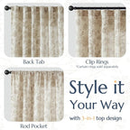 jinchan Linen Floral Curtains for Living Room - Image 5
