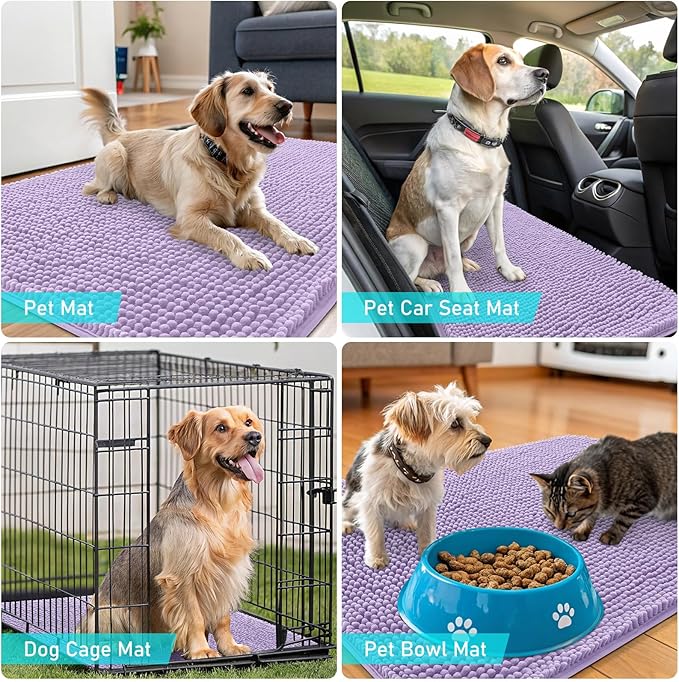 OLANLY Dog Door Mat for Muddy Paws 59x20, Absorbs Moisture and Dirt, Absorbent - Image 7