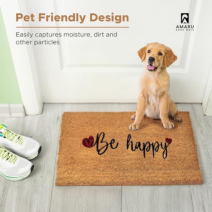 Be Happy - 17"x29" - Coir Door Mat - Welcome Mats - Image 7