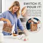 Bentgo Pantry - 22-Piece Airtight Food Storage Containers, Clear and Stackable Kitchen and Pantry Organization Set, Locking Lids for Freshness, Bonus Cereal Lid & Scoop, BPA-Free Plastic (Snow)
