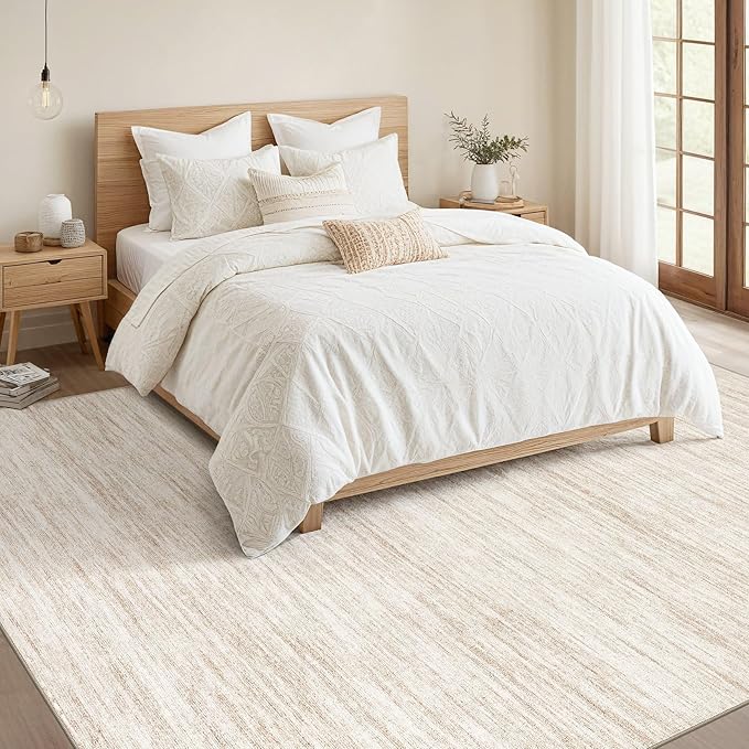 Nakagishi 6X9 Area Rugs Living Room: Washable Large Vintage Rug Neutral - Image 5