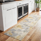 2'6''x8' Washable Kitchen Runner Rug: Modern Abstract Runners - Image 8