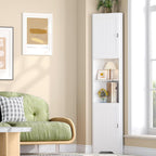 Tall Corner Storage Cabinet, 6-Tier Bathroom Storage Cabinet