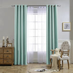 NICETOWN Aqua Blue Room Darkening Curtain Panels - Image 7