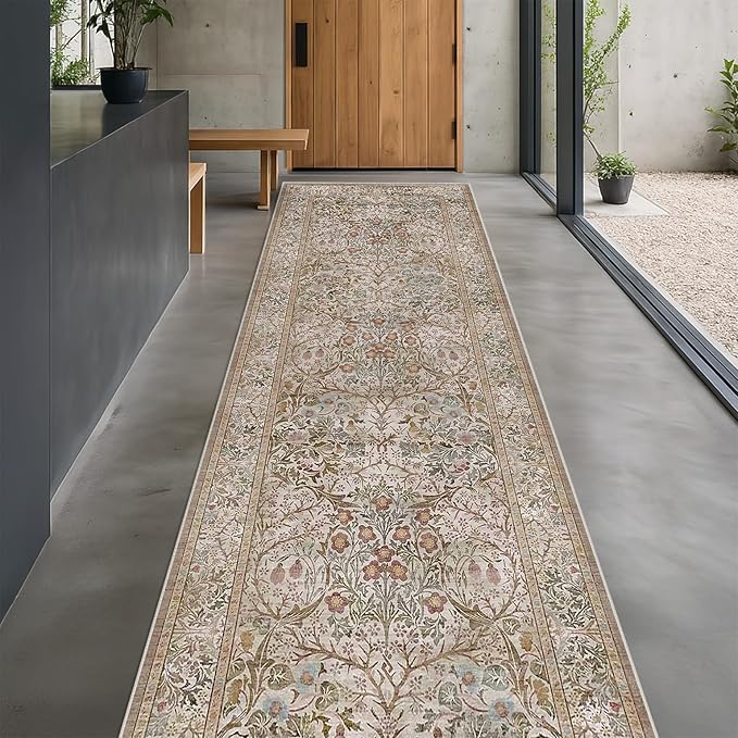 Hazo Haus Non Slip 2x10 Moss Green Hallway Runner - 10ft Long Runner Rugs - Image 6