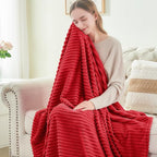 BEDELITE Fleece Blanket Queen Size – 3D Ribbed Jacquard Soft and Warm - Image 3