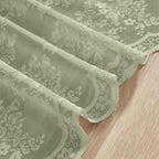 YJ YANJUN Vintage Lace Curtains 30 Inch Length-Victorian Floral Pattern Boho - Image 6