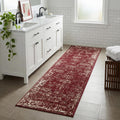 Unique Loom Sofia Collection Area Rug - Casino (2' x 6' 7" Runner, Burgundy/ Gray)