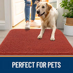 OLANLY Dog Door Mat for Muddy Paws 70x35, Absorbs Moisture and Dirt, Absorbent - Image 6