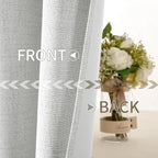 MIULEE 100% Blackout Linen Textured Curtains - Image 6
