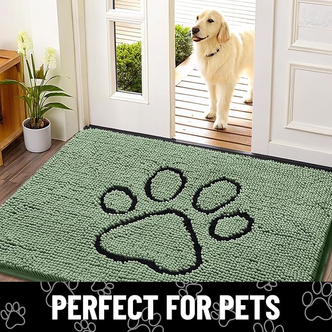 Smiry Dog Door Mat for Muddy Paws, Absorbent Dirt Trapper Non Slip Quick Dry - Image 7