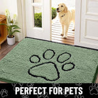 Smiry Dog Door Mat for Muddy Paws, Absorbent Dirt Trapper Non Slip Quick Dry - Image 7