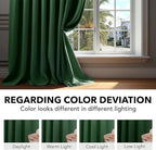 Deconovo Blackout Curtains, Thermal Insulated, W52 x L108 2 Panels, Back Tab - Image 6