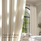NICETOWN Bone White Linen Curtains - Image 3