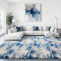Ophanie Blue White and Grey Area Rugs by Ophanie