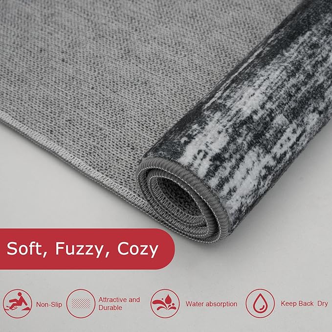 KOZYFLY Circle Rug 6Ft Modern Abstract Ombre Area Rug - Image 6