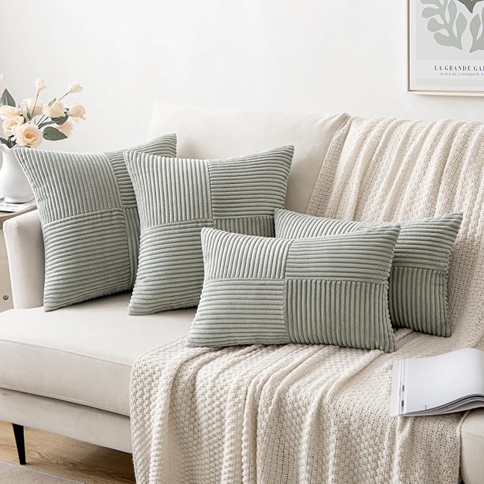 MIULEE Silver Grey Decorative Throw Pillow Covers 18x18 Inch - Image 4