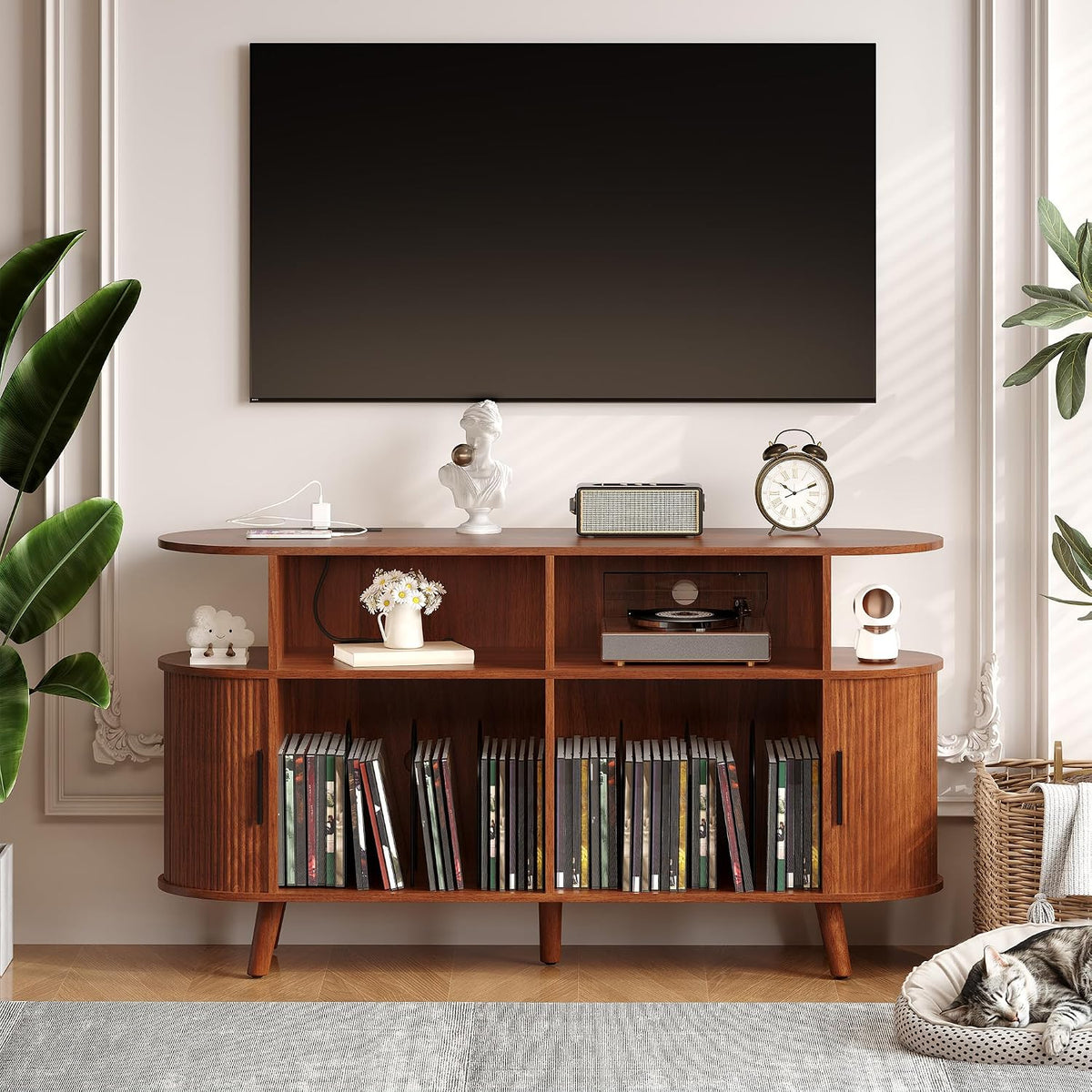 Mid-Century Modern Record Player Stand