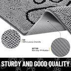 Smiry Dog Door Mat for Muddy Paws, Absorbent Dirt Trapper Non Slip Quick Dry - Image 3