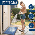 Smiry Front Door Mat Outside Entrance, Heavy Duty Sturdy Natural Rubber Doormat - Image 6