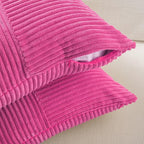 Fancy Homi 2 Packs Hot Pink Decorative Throw Pillow Covers 16x16 Inch - Image 4