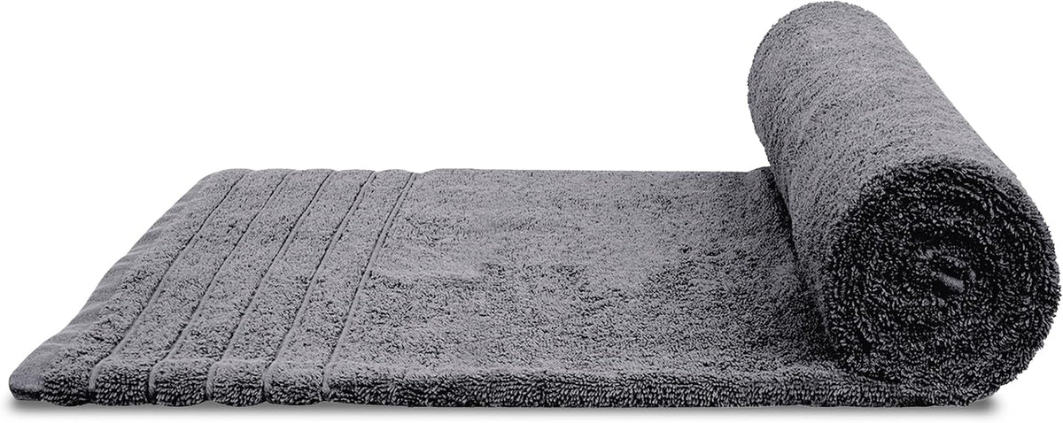 Tens Towels 2 Piece Extra Large Bath Sheets 35 x 70 Inches, Dark Grey
