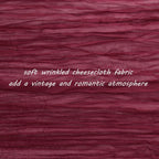 35x120 Inch Burgundy Cheesecloth Table Runner Fall Wedding Party Home Decor