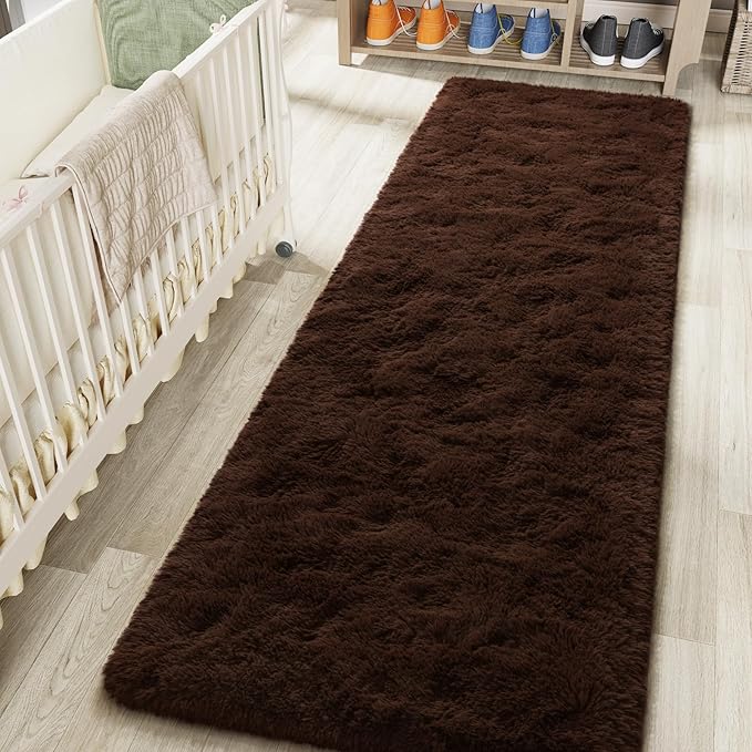 LOCHAS Ultra Soft Indoor Modern Area Rugs 2x8, Fluffy Living Room Carpets by LOCHAS