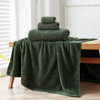 30x60 Inches Extra Large Bath Towels Set Super Soft Absorbent Luxury Microfiber Towels for Bathroom(Olive Green, 6PCS)