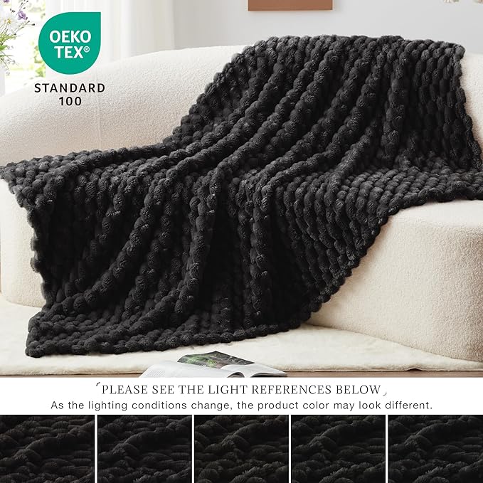 EXQ Home Fleece Throw Blanket for Couch and Bed, 3D Imitation Large Turtle - Image 4