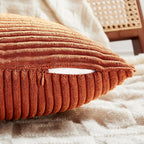Fancy Homi Set of 2 Burnt Orange Decorative Throw Pillow Covers 18x18 Inch - Image 4