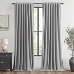 MIULEE 100% Blackout Linen Curtains by MIULEE