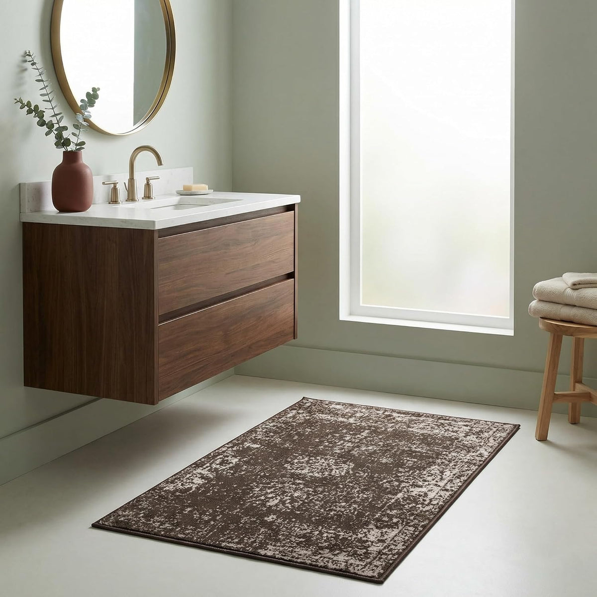 Unique Loom Sofia Collection Area Rug - Casino (2' 2" x 3' 1", Brown/ Ivory)