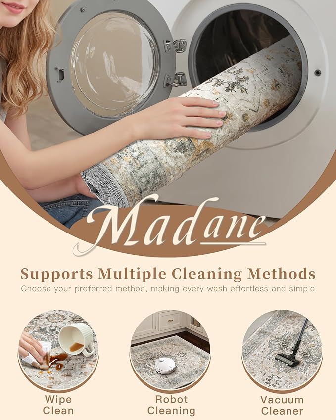 Madane Washable Runner Rug - Image 8