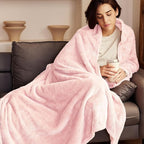 Exclusivo Mezcla Plush Fuzzy Fleece Bed Blanket Twin Size, Super Soft, Fluffy - Image 2