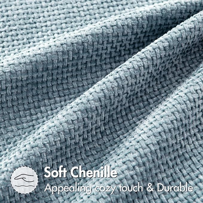 MIULEE Pack of 2 Couch Throw Pillow Covers 18x18 Inch Coastal Light Blue Modern - Image 6