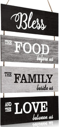 Jetec Bless Kitchen Wall Sign Farmhouse Decor Rustic Dining Room Wall Art