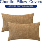 CaliTime Throw Pillow Covers Decorative 16 X 26 Inches Pack of 2 Cozy Chenille - Image 6