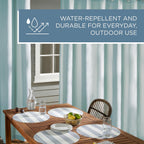 Town & Country Basics Cabana Solid Heavyweight Indoor Outdoor Curtains, Light Filtering Opacity with Grommet Top, Water Repellent, 2-Pack Set, 54"x96", Blue