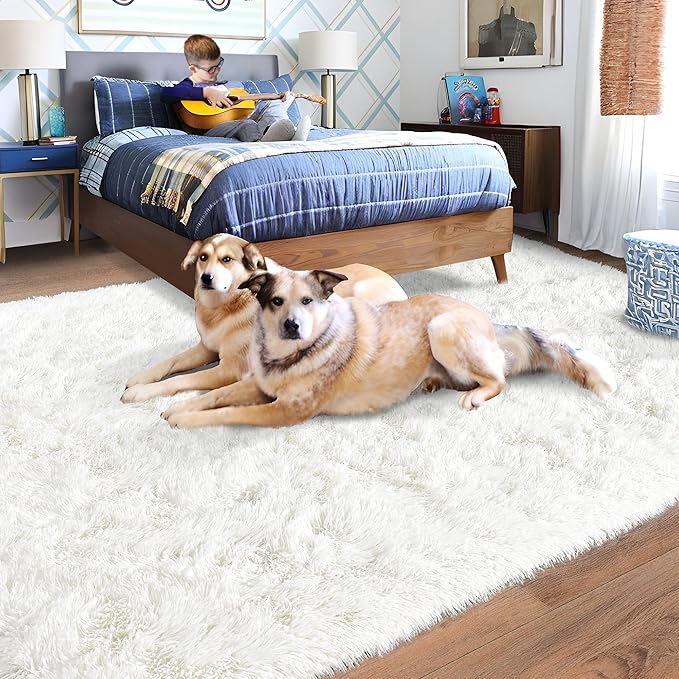 Rugs for Living Room 8x10, Soft Shaggy Modern Shag Area Rug for Bedroom - Image 3