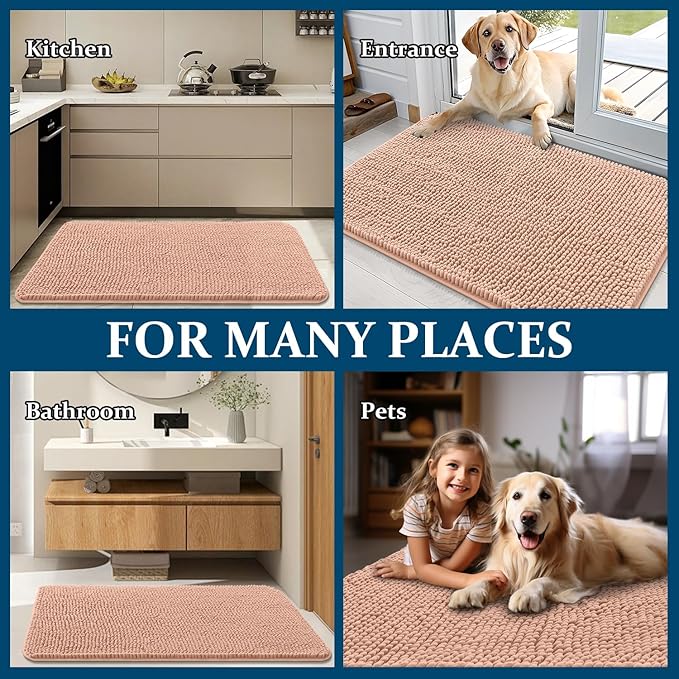 OLANLY Dog Door Mat for Muddy Paws 47x32, Absorbs Moisture and Dirt, Absorbent - Image 8