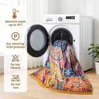 MSGKV Boho Throw Blanket for Bed 60"x80" 100% Cotton Couch Blanket Spring - Image 7
