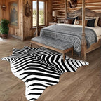 AROGAN Premium Faux Zebra Hide Rug 6.2 x 7 Feet, Sturdy and Large Size Zebra - Image 5