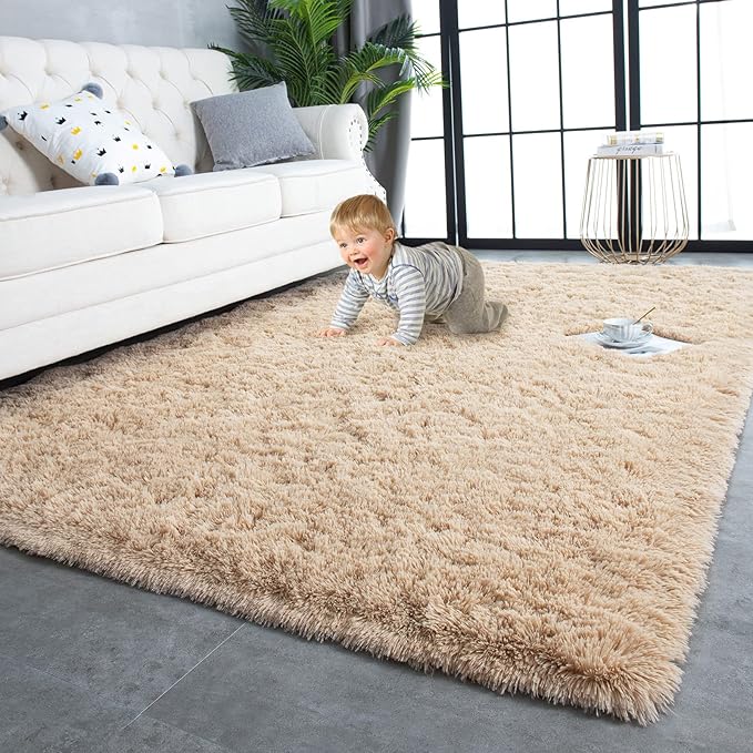 TWINNIS Super Soft Shaggy Rugs Fluffy Carpets 8x10 Feet, Indoor Modern Plush by TWINNIS