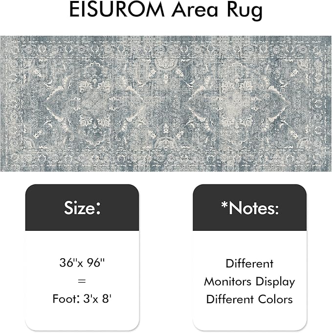 Washable 3x8 Runner Rug - Image 2