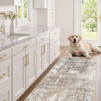 UERMEI 3X8 Washable Runner Rug for Hallway: Soft Neutral Modern Abstract Area - Image 8
