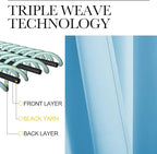 NICETOWN Triple Weave Thermal Insulated Ring Top Blackout Window Curtains - Image 4
