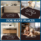 OLANLY Dog Door Mat for Muddy Paws 47x24, Paw Print Design, Absorbs Moisture - Image 8