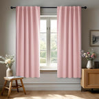 Deconovo Back Tab and Rod Pocket Drapes and Curtains Short Blackout Curtains by Deconovo