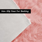 Goolela Pink Area Rug 5x8 Fluffy Fuzzy Furry Carpet - Image 4